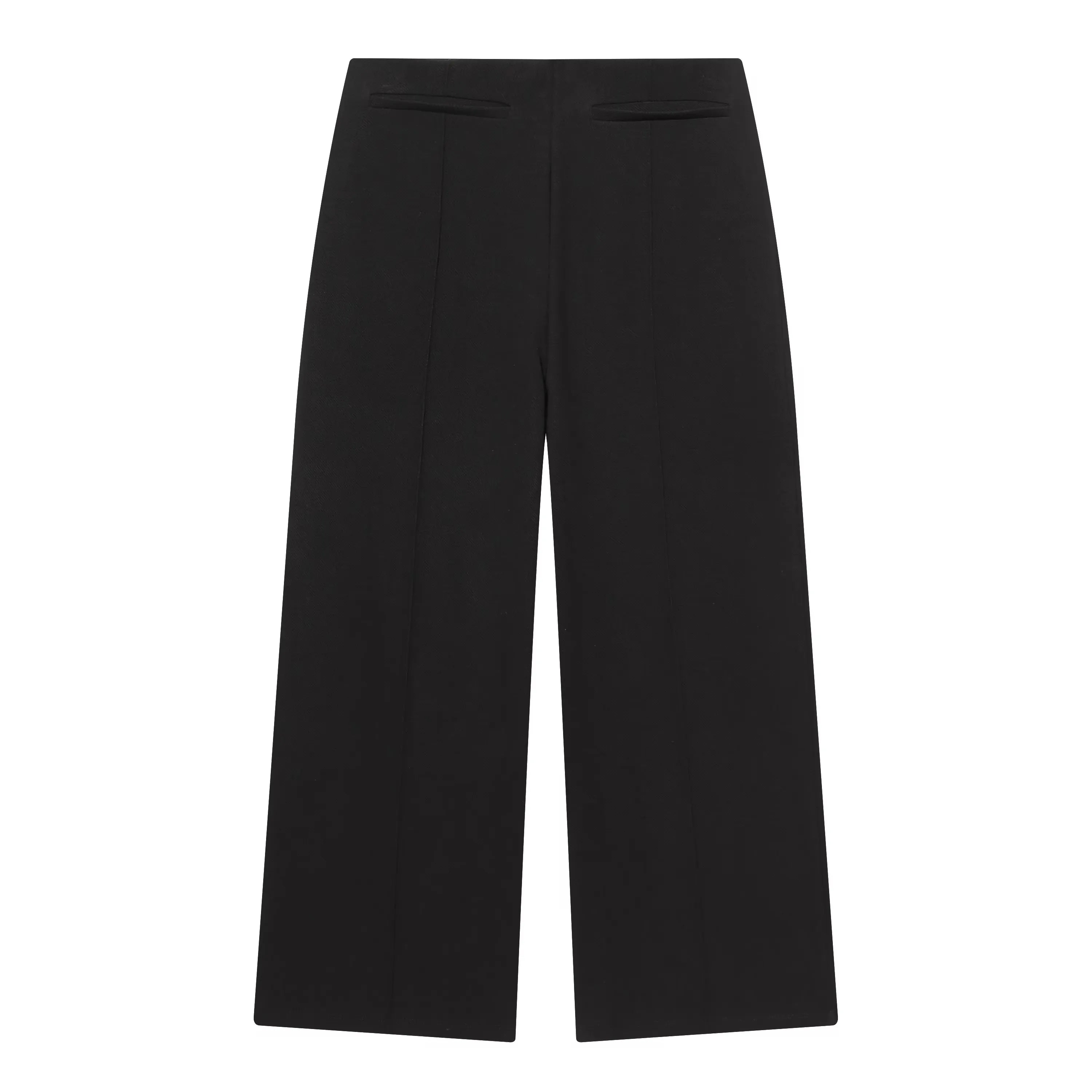 HH Damen Elegantes Beiges Set, Rundhals-T-Shirt, Einfarbiges Puffärmel-Oberteil, Lässige Weite Hosen, High Street Chic Outfit