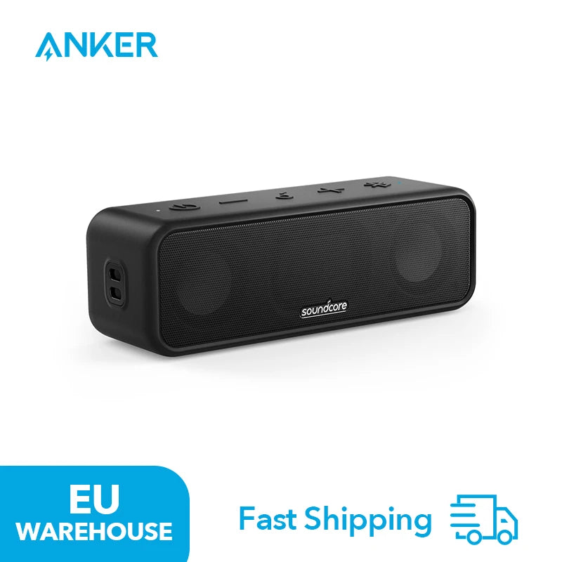Soundcore 3 von Anker: Bluetooth 5.0 Lautsprecher, 24 Stunden Wiedergabezeit, IPX7 Wasserdicht Stereo Sound mit Titanium Membran Hochtöner Hauptbild