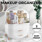 Make-up-Organizer Bad Großes Kosmetik-Schminkkoffer-Box 2 Schubladen Hautpflege-Aufbewahrung Zuhause Hautpflege Make-up-Aufbewahrungsschublade