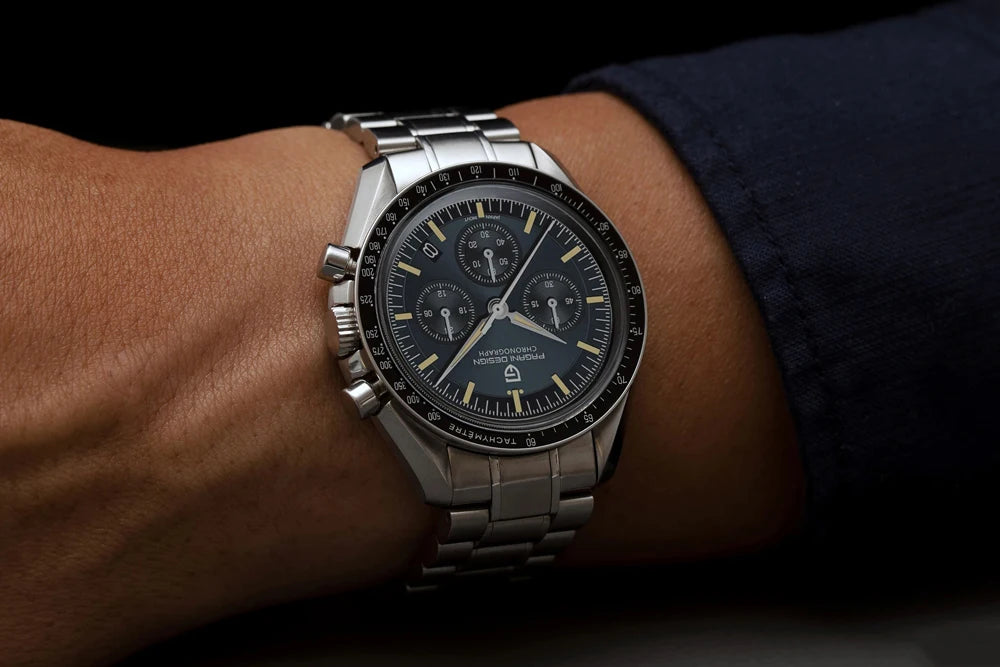 Neue PAGANI DESIGN Moon Men Uhr Retro-Luxus-Quarzuhren für Herren Edelstahl Sport wasserdicht Chronograph Herren+Mit BOX