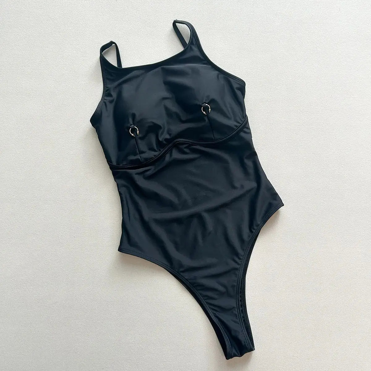 Thong 2025 Sexy Damen Einteiler Badeanzug Bademode Weiblich Einfarbig High Waist Monokini Schwimmanzug Badeanzug Biquini Strandmode Hauptbild