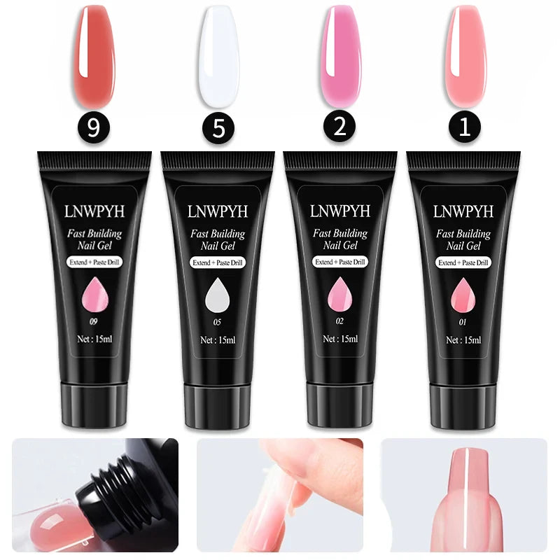 Nagelgellack-Kit mit LED-Nagellampe Semi-Permanent 27 Farben Soak Off Base & Top Coat Nagellack Maniküre-Set für Nagelstudio-Kit