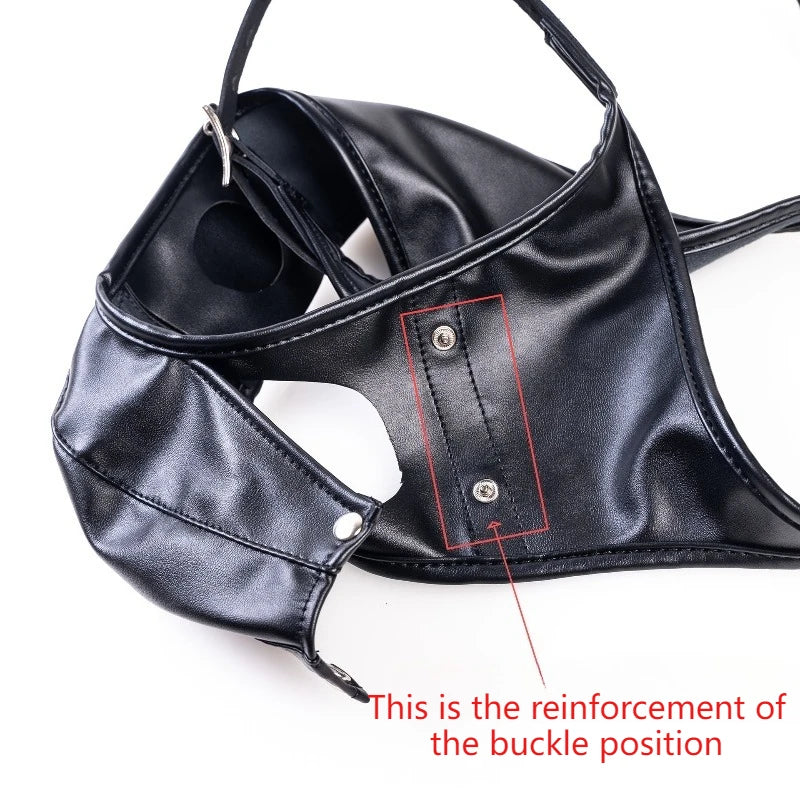Multifunktionale Leder-Keuschheitsunterwäsche mit Vibrationslosem Silikon-Dildo Anal-Accessoires für sinnliches Liebesspiel Sexspielzeug für Paare