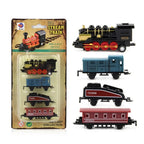 Auto Fahrzeuge Retro Dampfzug Rückziehmodell Diecast 1:60 Legierung Spielzeugzug Kinder Spielzeug Set für Jungen Geschenke Kindergeburtstag