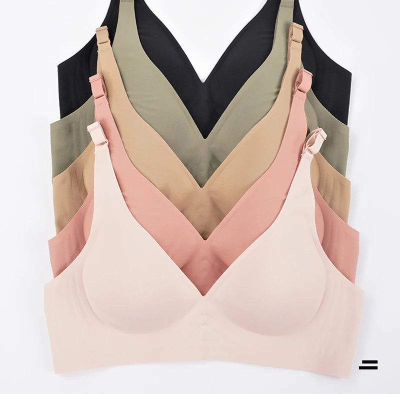 Sexy Nahtloser BH Ohne Bügel Verstellbare Drahtlose BHs Damen Unterwäsche Weiblicher Push-Up Gepolsterter Bralette Dessous Intimates