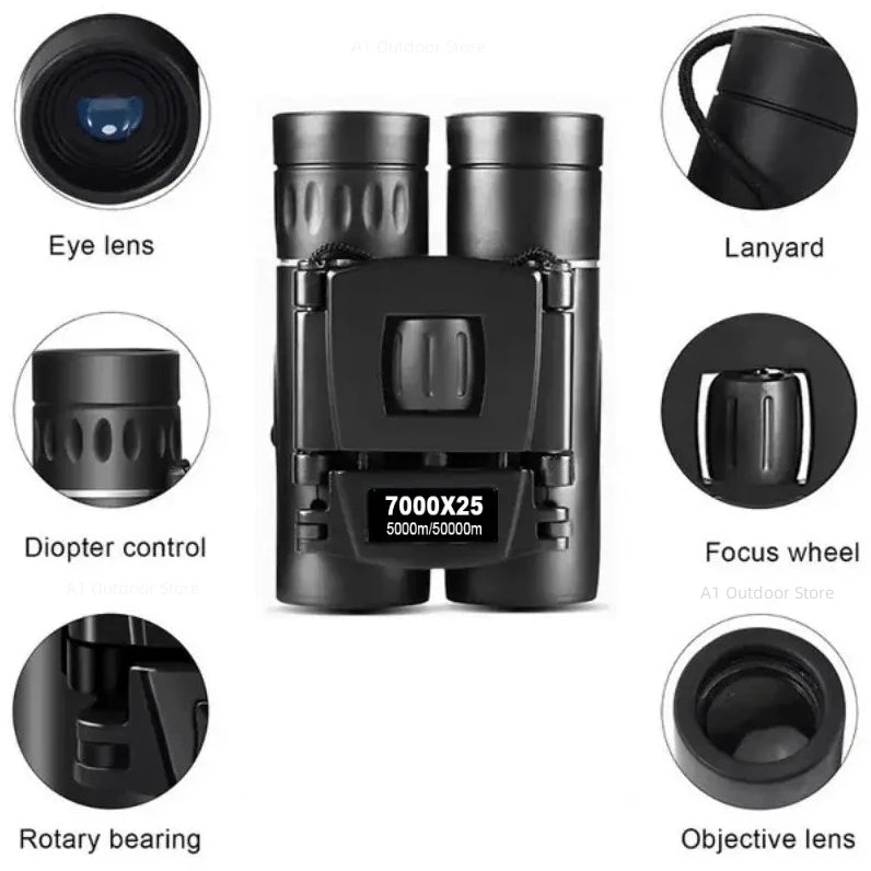 Leistungsstarkes Fern Fernglas Monokular Teleskop Faltbar Tragbar BAK4 FMC Optik Jumelles für Outdoor Camping Jagd Konzert