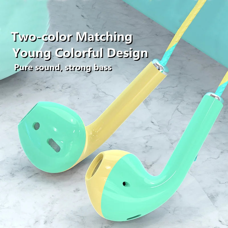 3.5mm Kabelgebundene Kopfhörer mit Bass In-Ear-Stereo-Kopfhörer Musik Sport Gaming Headset mit Mikrofon für Xiaomi IPhone Huawei Samsung