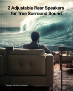 ULTIMEA 5.1 Virtuelle Surround-Soundbar, 3D Surround Sound System, Soundbar für TV mit Subwoofer und Rücklautsprechern, Poseidon D50