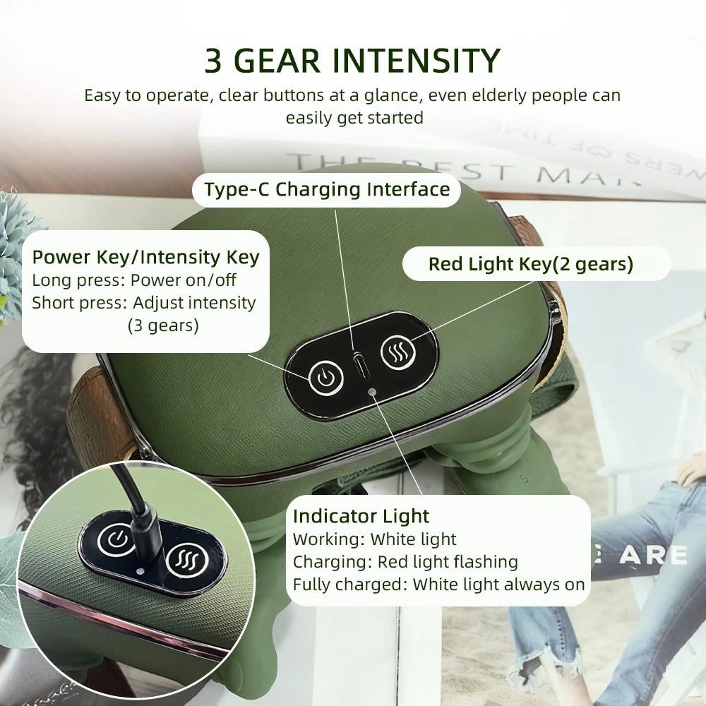 4D Bionic Finger Nacken-Schulter-Massagegerät Kabelloses Nacken-Halswirbel-Trapezius-Knetmassage-Schal Bürstenloser Motor Nackenmassagegerät