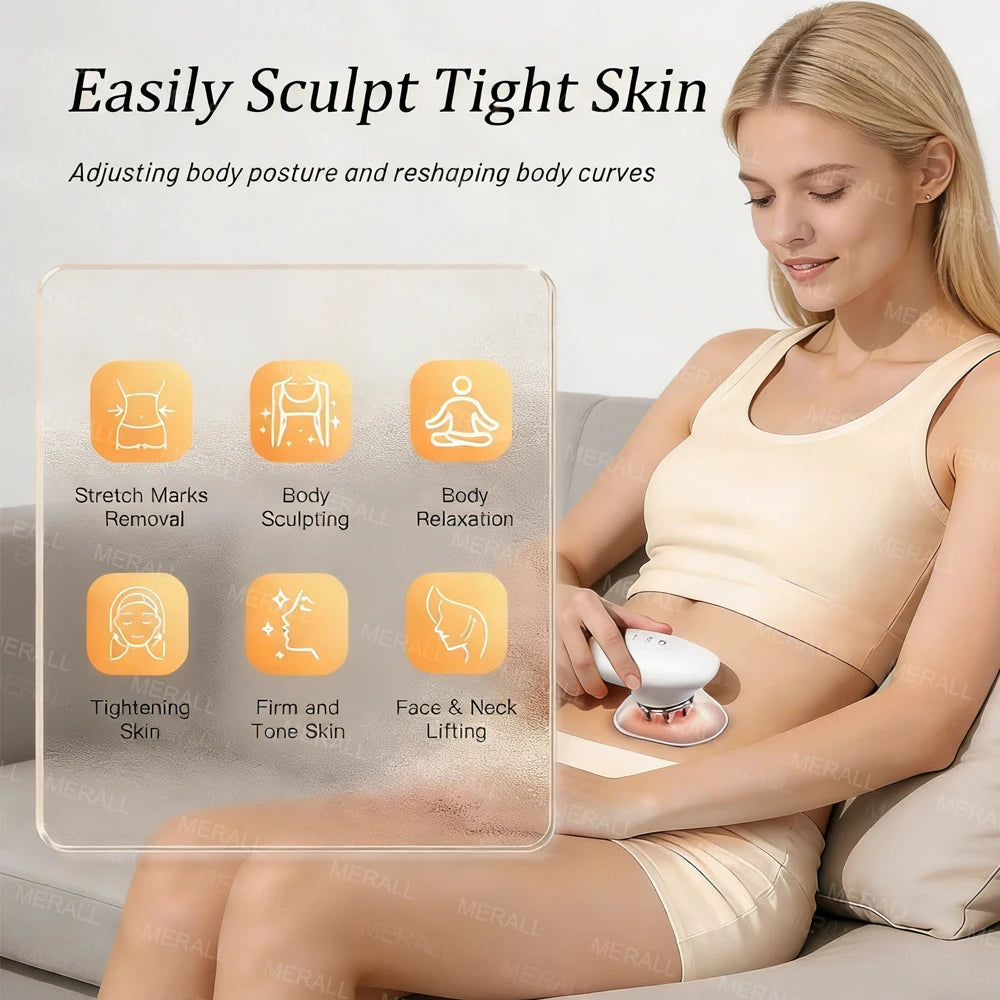Elektrisches Fett Cellulite EMS Entfernung Bauchmassagegerät Starke Saugkraft Tiefenmassage Körperstraffungsgerät Anti Cellulite