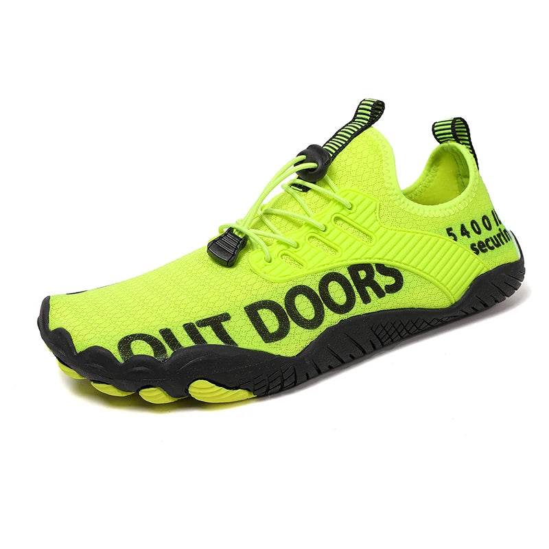 Men Water Sports Shoes Quick Dry Non-Slip Five Finger Shoes Outdoor Wading Swimming Barefoot Aqua Shoes Lightweight Sneakers