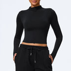 Hearuisavy Sommer Damen Fitness Langarmshirt Leichtes Gym Workout Top Atmungsaktive Schnelltrocknende Yoga Kleidung Sportbekleidung