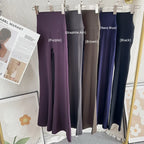 Damen High-Waist Schlag-Yogahosen Bequeme Pilates-Laufleggings Stylische Fitness-Sporthosen