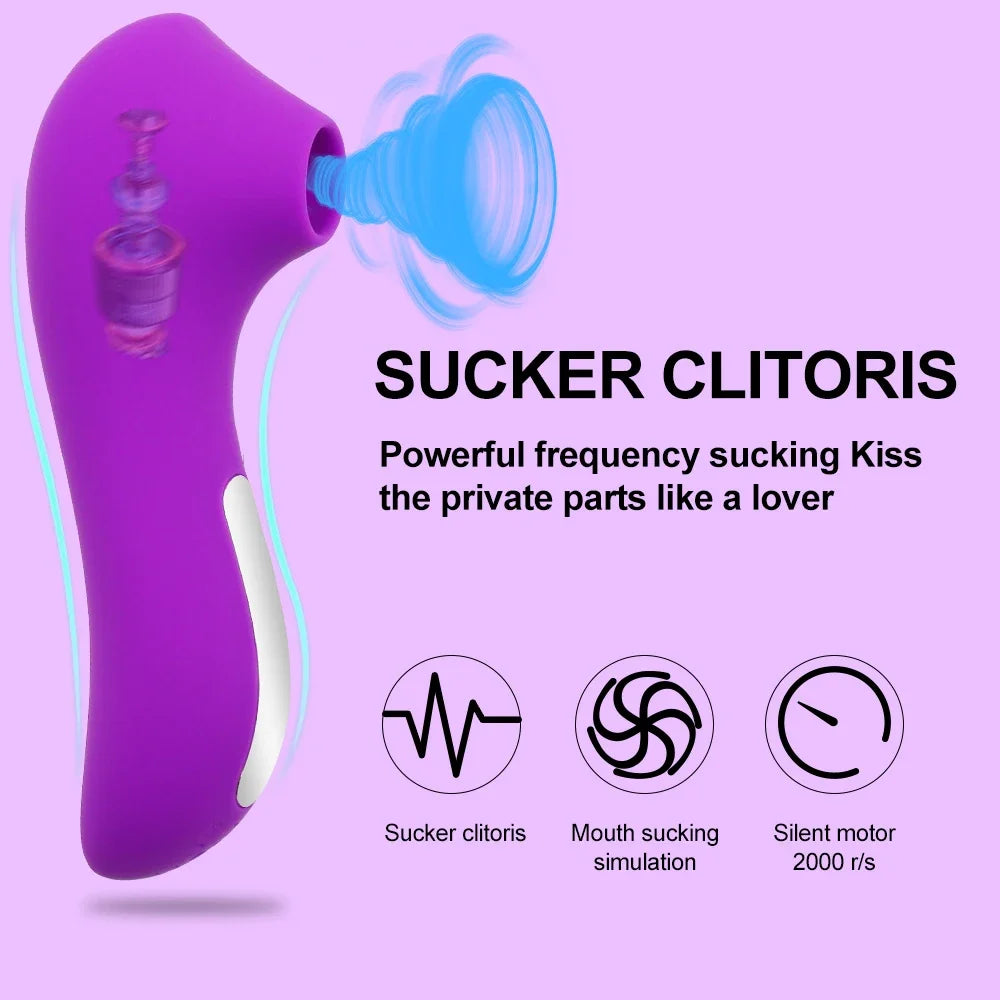 Leistungsstarker Saugvibrator für Frauen Sauger Klitoris Warze Oraler Vakuumstimulator Vagina Weiblicher Masturbator Erwachsene Sexspielzeug 18+