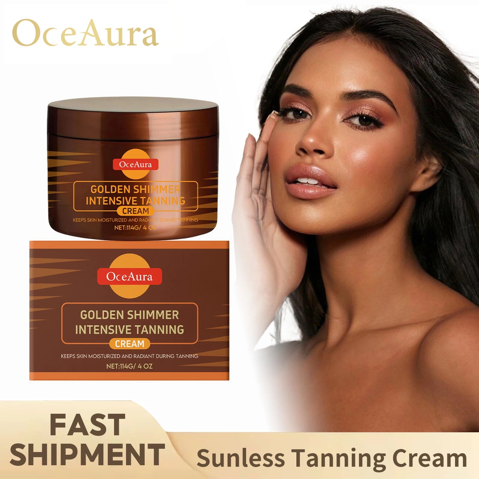 114g Bräunungsbeschleuniger Gel Langanhaltend Selbstbräuner Solarium Sonnenlos Tanner Körper Gesicht Glow Bronzer Nährende Haut Bräunungsverstärkende Creme Hauptbild