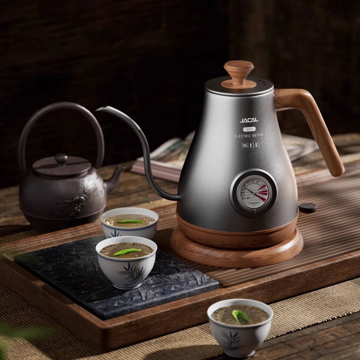 800W Electric Kettle Long Spout Coffee Kettle Tea Pot Hand Brewing Coffee Pot Tea Maker with Temperature Controller 1L Hauptbild
