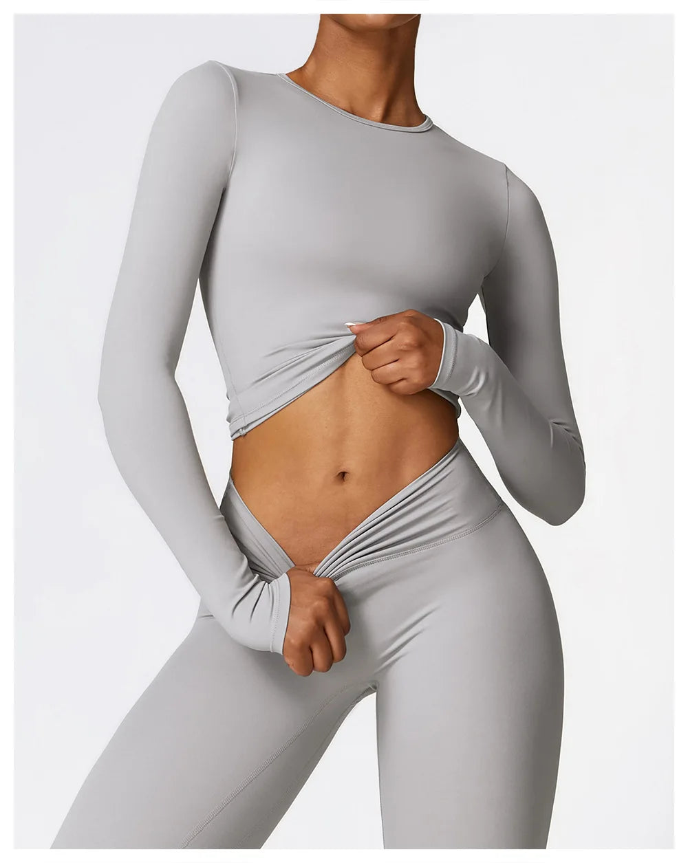 NCLAGEN Yoga-Shirts für Damen, Langarm, Winter, Fitness, Laufen, Gym-Kleidung, Workout, Dry Fit, atmungsaktiv, hochelastisches Sport-Oberteil
