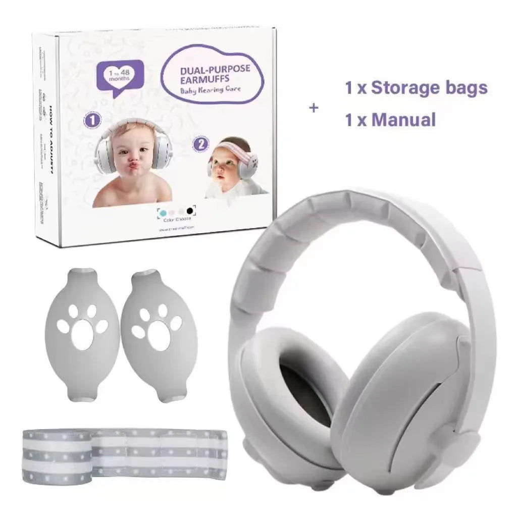 Baby-Kopfhörer mit Geräuschunterdrückung, Schlaf-Schalldämmung, Sicherheit, Lärmreduzierung, Ohrenschützer für Babys mit rutschfestem Band