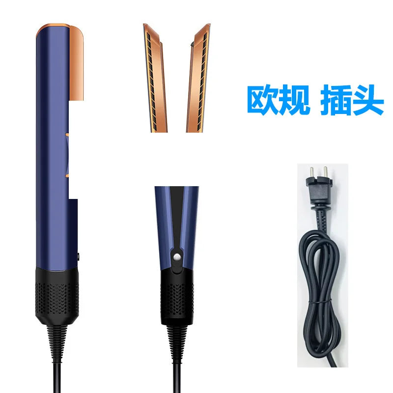 Professioneller 2-in-1 Warmluft-Glätteisen-Haartrockner mit negativen Ionen für glattes, frizzfreies Haar-Styling-Tool