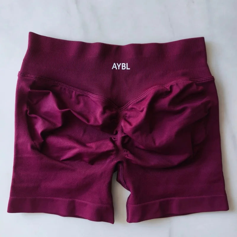 AYBL Fashion Shorts Low Waist Seamless Yoga Shorts Scrunch Bum Gym Shorts Damen Workout Biker Stretch Fitness Shorts