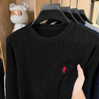 Luxus Herrenmarke Frühling Hochwertiger Strickpullover Rundhals Jacquard-Stickerei Langarm Pullover Freizeit Mode Herren C