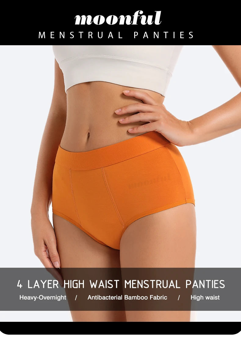 3 Stk./Set Menstruationshöschen Damen sehr starke Blutung Menstruationsunterwäsche High Waist Auslaufsicher Period Panties für Mädchen Set