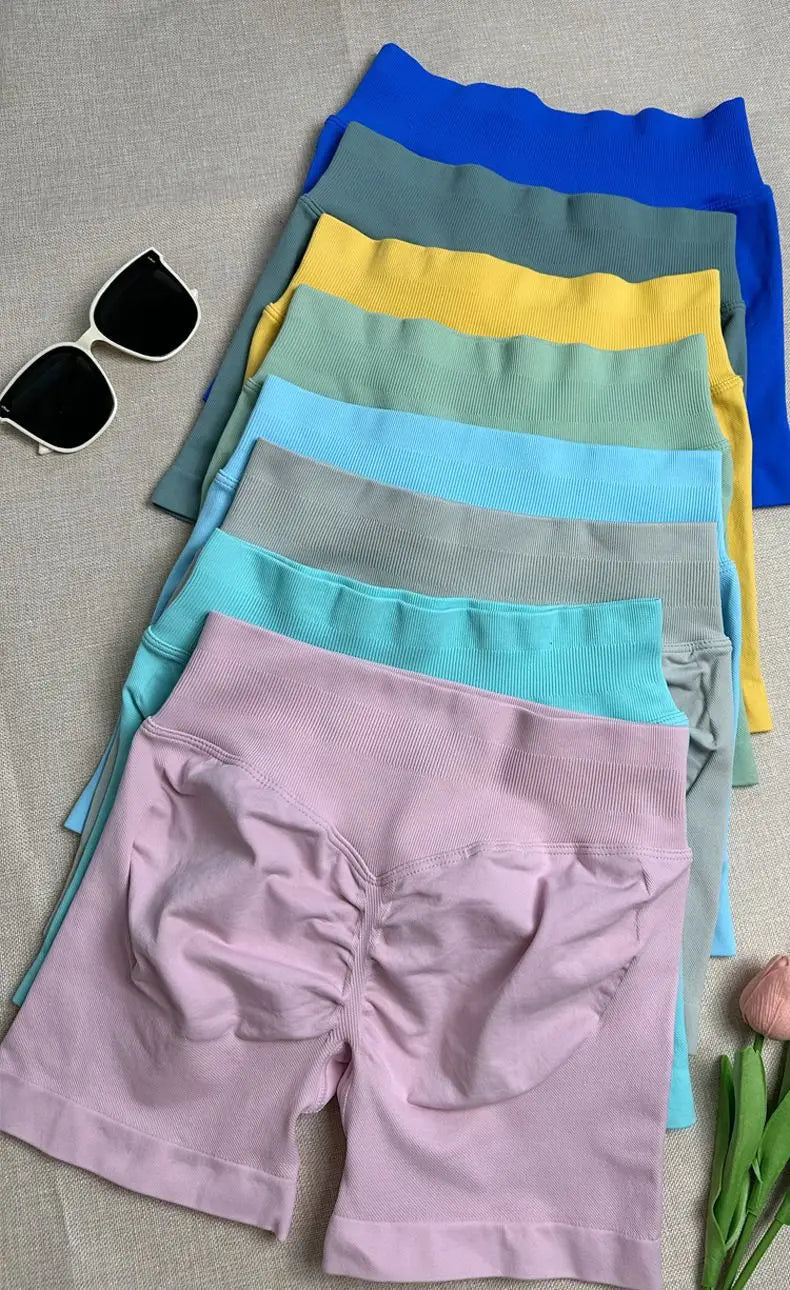 2026 NEW Running Sports Shorts Women Buttock Lift Leggings Women Cycling Slim Fit Workout Shorts High Waist Yoga Shorts
