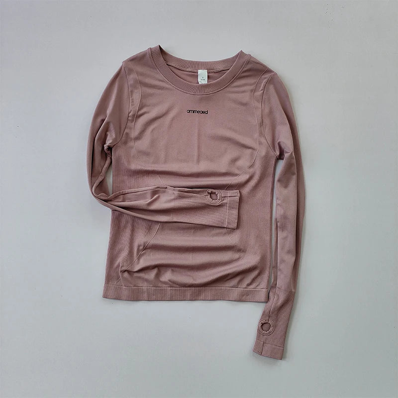 Damen Outdoor Sportshirt Yoga Wear Fitness T-Shirt Laufshirt Workout Oberteile T-Shirt Damen Sportbekleidung Trainingskleidung Fitnessstudio