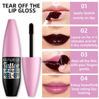 7 Farben Wasserdichtes Lip Tint zum Abziehen Lipliner Tattoo Lipgloss Lang Anhaltend Matt Rosa Rot Braun Kontur Make-up Lippenflecken Geschenk