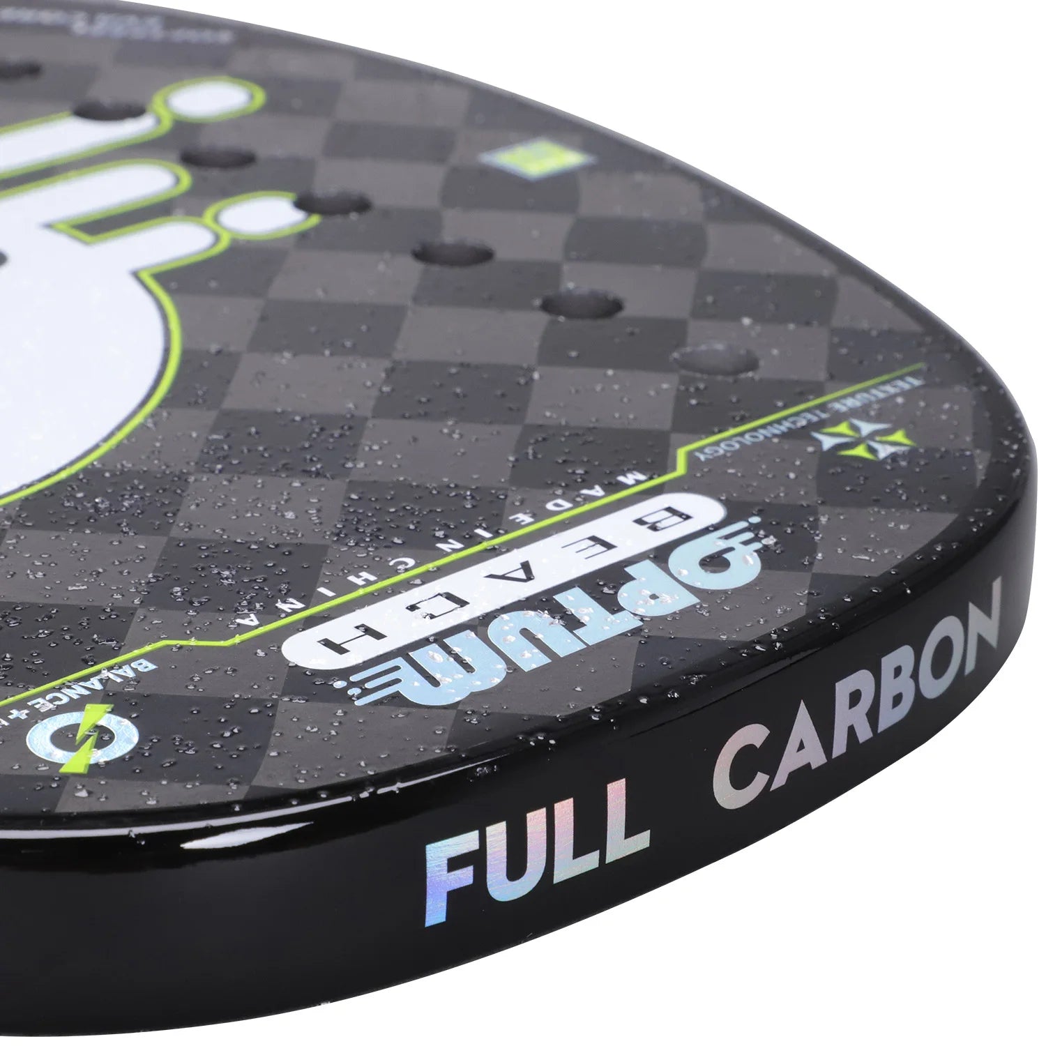 OPTUM FORTRESS 18K Carbon Fiber Rough Surface 14 Holes Beach Tennis Racket With Cover Bag