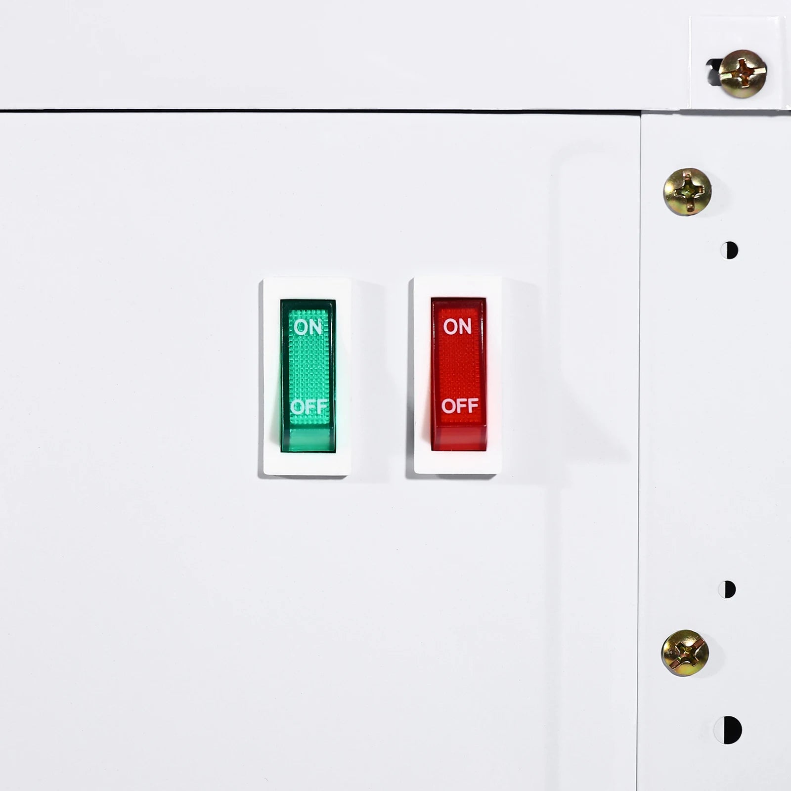Moderner weißer elektrischer Wasserspender, 31*30*48cm, wassergekühlter Spender, 500W Desktop-Warm- und Kaltwasserspender