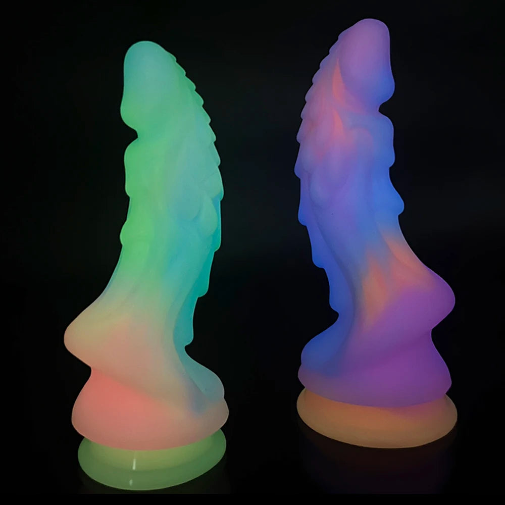 Leuchtende Tierdildos Pferd Realistischer Hundedildo Für Frauen Pferdehoden Monster Drachen-Analdildos Schöne Frauen Männer Sexspielzeug