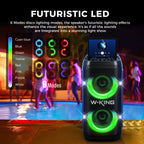W-KING T12 Portable Bluetooth Speaker Box with 370W MAX Pro Sound, Light Show, CSB, Bass Boost, Wheels and Telescopic Handle