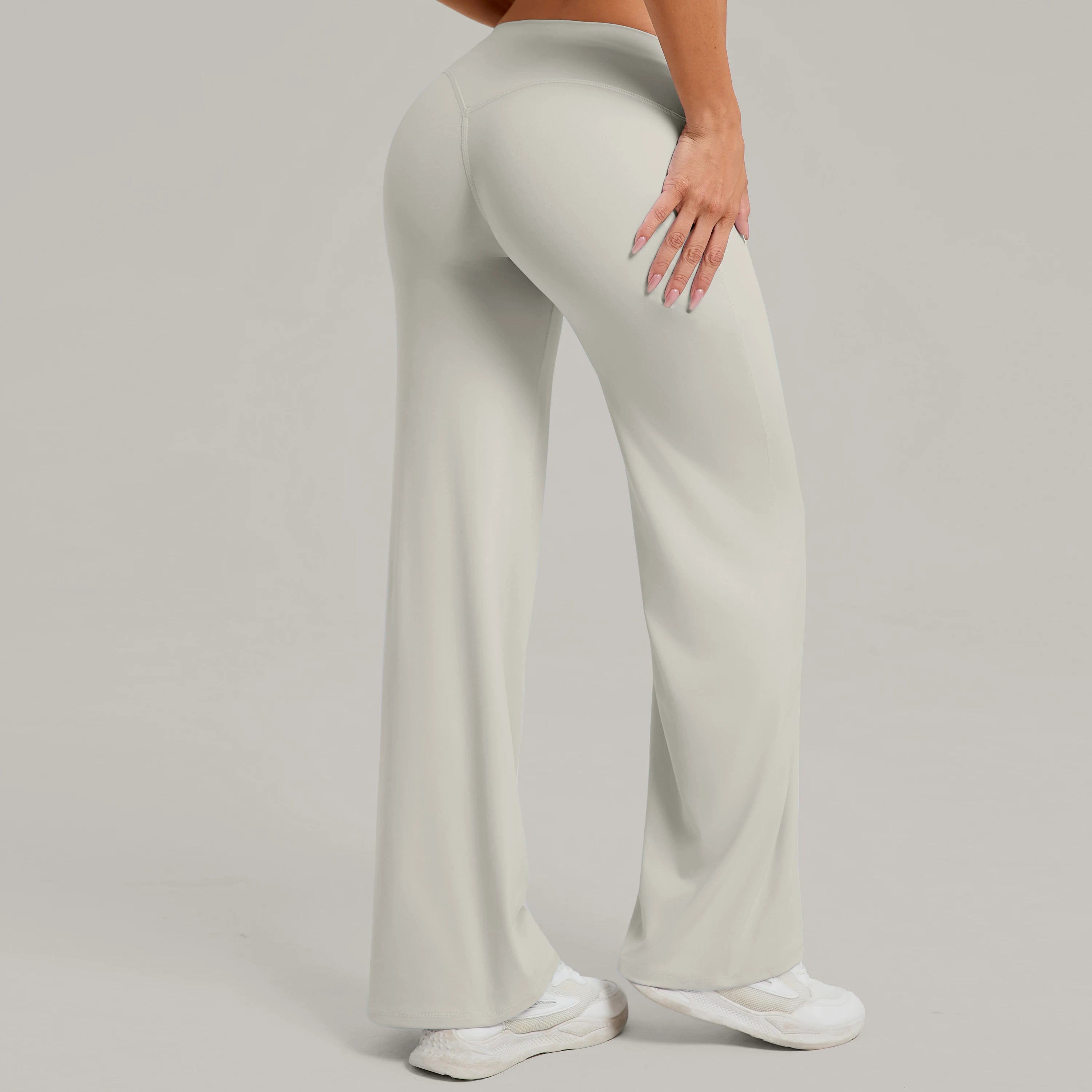 Damen gerade Yoga-Leggings weicher, dehnbarer Stoff Damen-Yogahosen GYM Schweißableitende Eigenschaften Lauf-Sport-Hosen