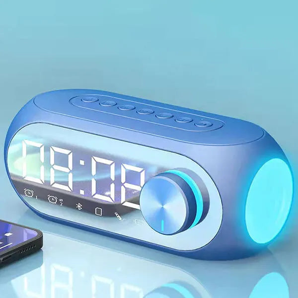 Radiowecker FM Bluetooth Lautsprecher Tragbarer Subwoofer Caixa De Som Sound Box Musik Drahtlose Mini Tieftöner Bocina Lampensäule
