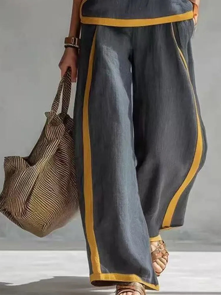 Damen Anzug mit Revers, langen Ärmeln, chic, einreihig, weites Bein, lange Hose, Sets 2026, lässiges, lockeres Outfit für den Alltag