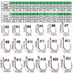 100/50/25 Stück Iseama Karpfenangelhaken, Offset Circle Hook, Einzel-Fliegenangelhaken, Widerhaken, Meeresangelhaken, Zubehör