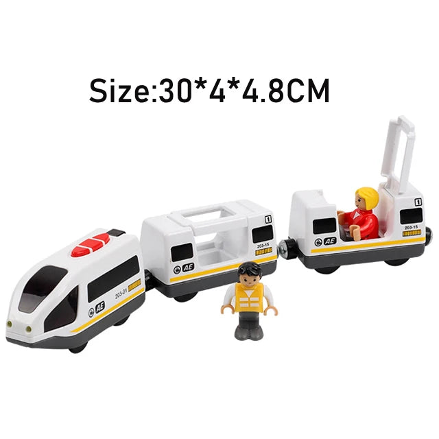 RC Electric Train Set Locomotive Magnetic Train Diecast Slot Toy Fit for Brand Wooden Railway Tracks Toys for Children Gifts