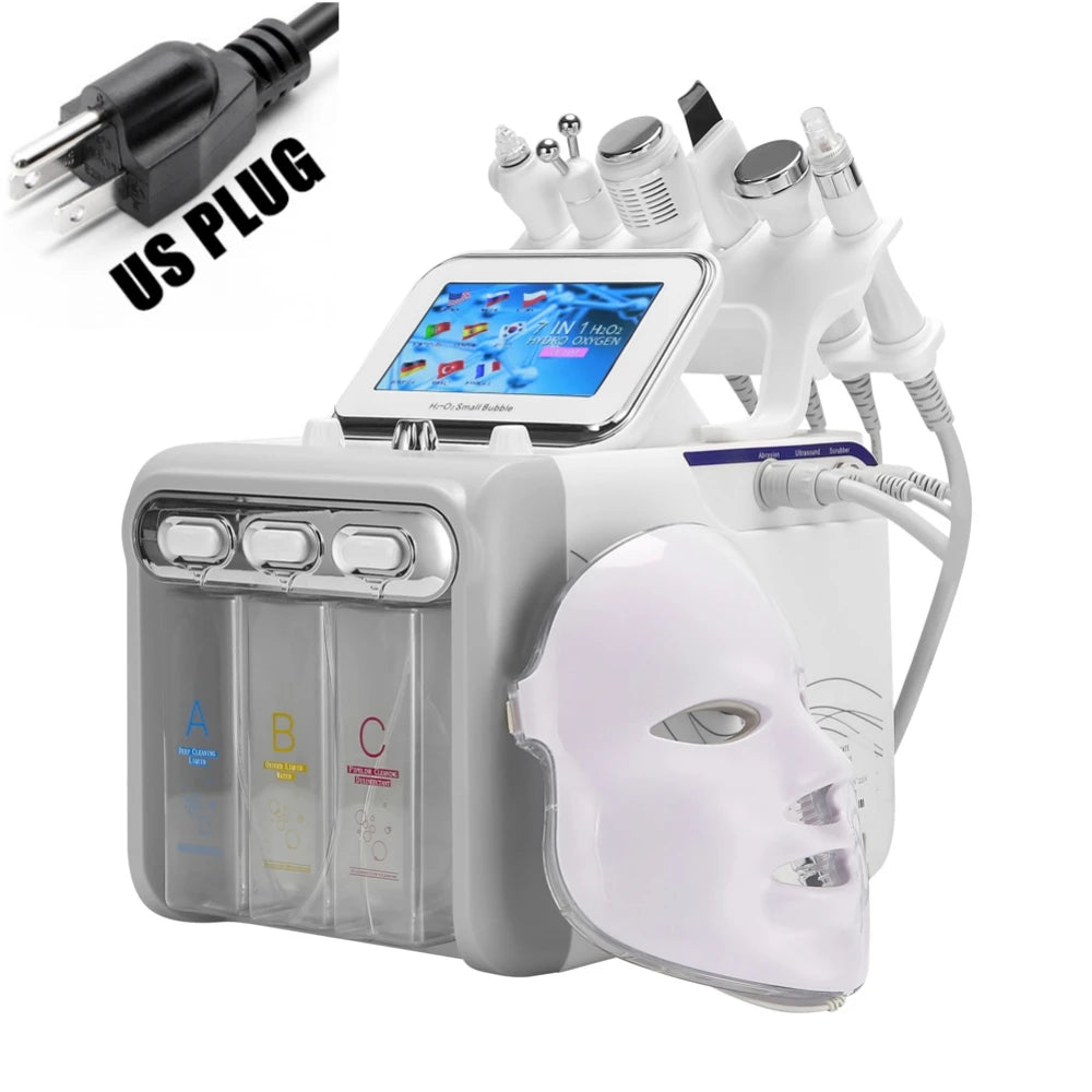 Neues 7-in-1 Wasser-Dermabrasionsgerät Tiefenreinigungsmaschine Wasserstrahl Hydro Diamond Gesichtsreinigung zur Entfernung abgestorbener Haut für den Salongebrauch