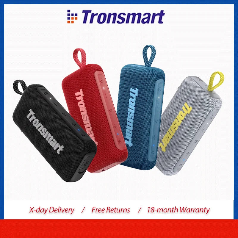 Tronsmart Trip 2 Tragbarer Bluetooth-Lautsprecher mit verbessertem Bass, IPX7 wasserdicht, 20 Stunden Spielzeit, für Camping, Wandern & Outdoor Hauptbild