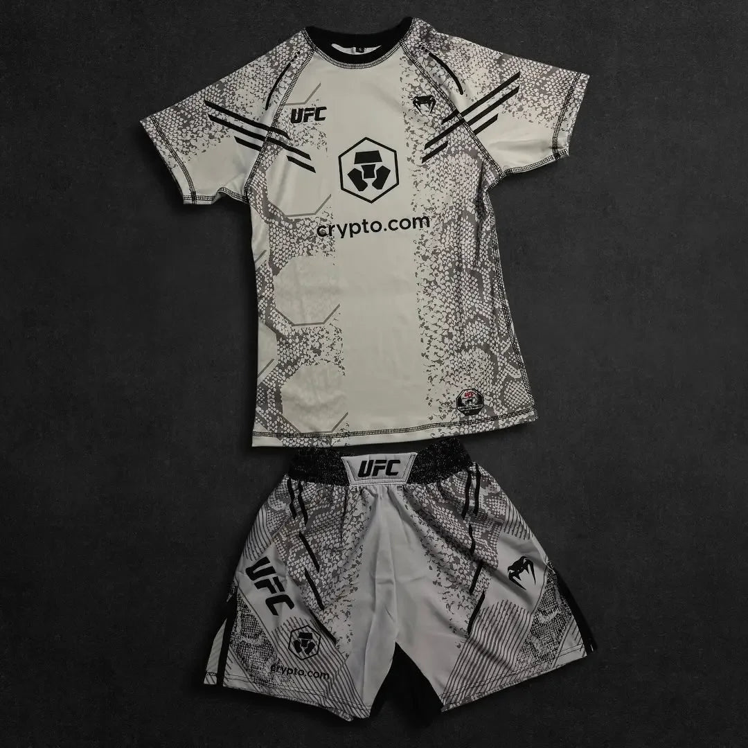 UFC Neuer achteckiger Käfig Kampf Nacht Herren und Kinder MMA Locker atmungsaktiv schnelltrocknend Boxen Training Sport Set