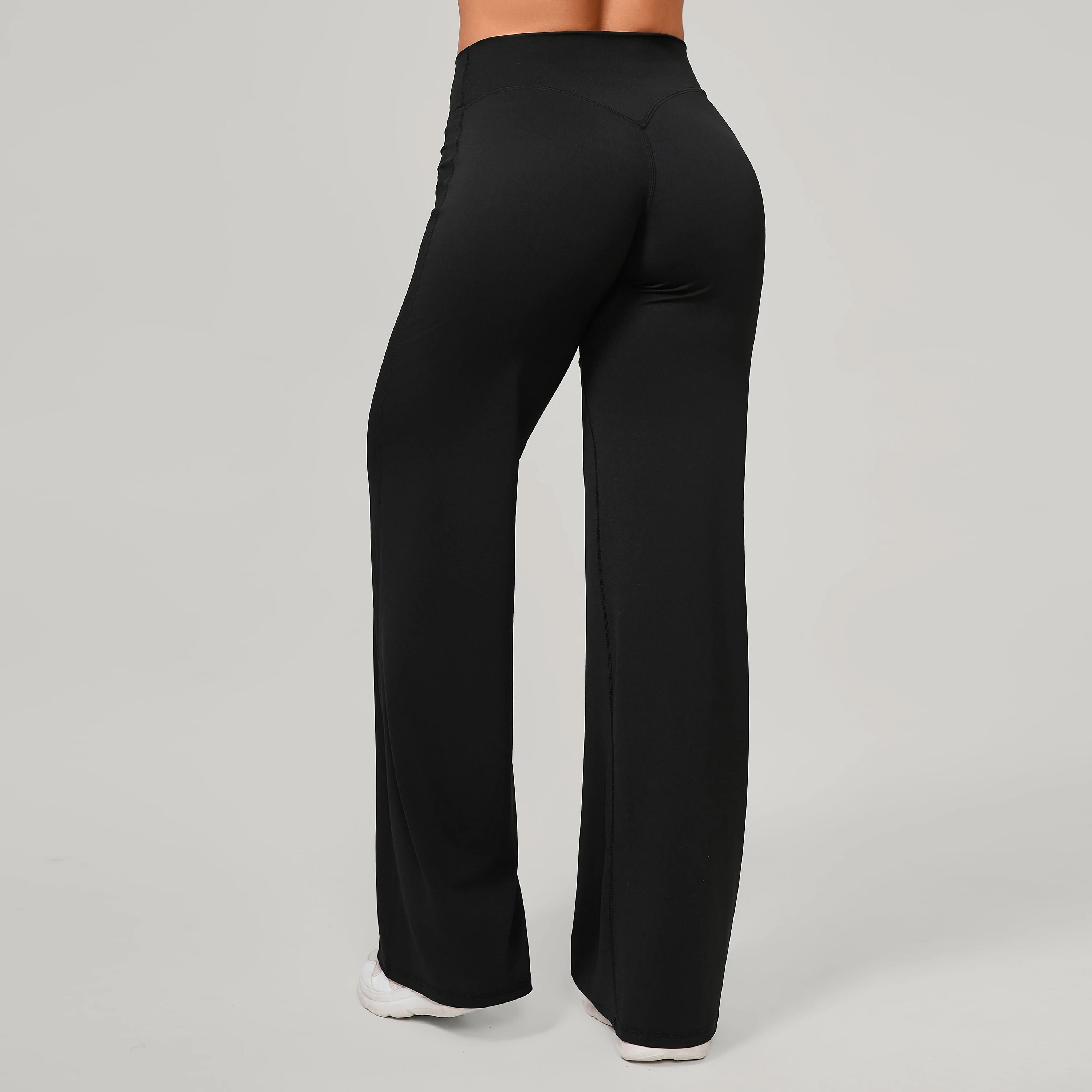 Damen gerade Yoga-Leggings weicher, dehnbarer Stoff Damen-Yogahosen GYM Schweißableitende Eigenschaften Lauf-Sport-Hosen