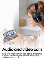 AI LCD Touchscreen Shock Bass Headsets HIFI Sound Kabellose Bluetooth-Kopfhörer ANC Geräuschunterdrückung Gamer-Ohrhörer mit Mikrofon