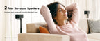 ULTIMEA 7.1 Surround Soundbar, 3D Virtual Surround Sound System mit Subwoofer, 2 Rücklautsprechern, Heimkino TV-Lautsprecher, Schwarz