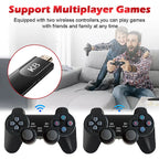 TV Game Stick K8 HD Retro Video Game Console 40000+ Games Double Wireless Controller Home 3D Games 40+ Emulator For Gifts