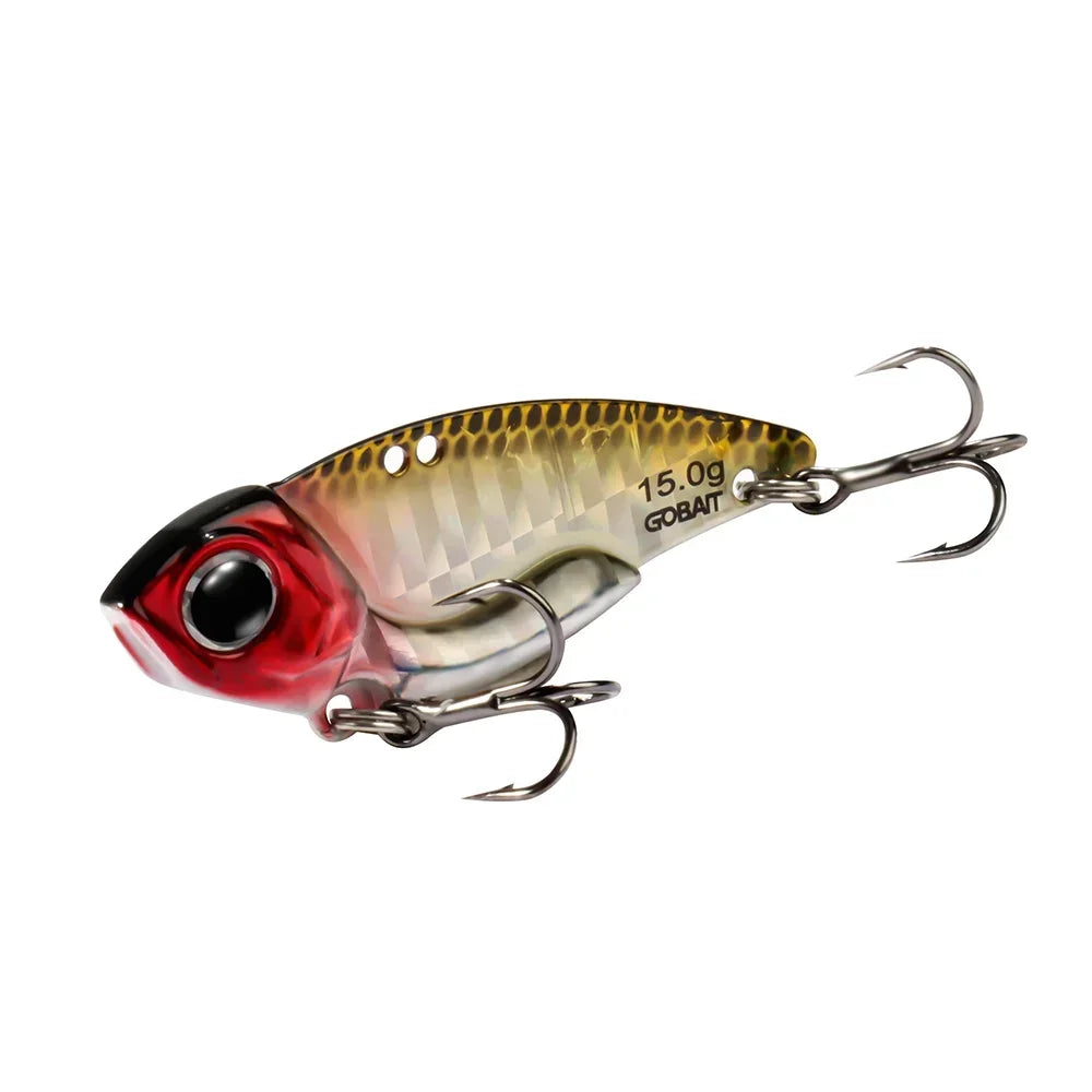 Metall Jig VIB Köder 7g 10g 15g Löffel Spinner Laserlackierung Angelgerät Drillinge Swimbait Pesca Bait Spinnerbait VIBRATION