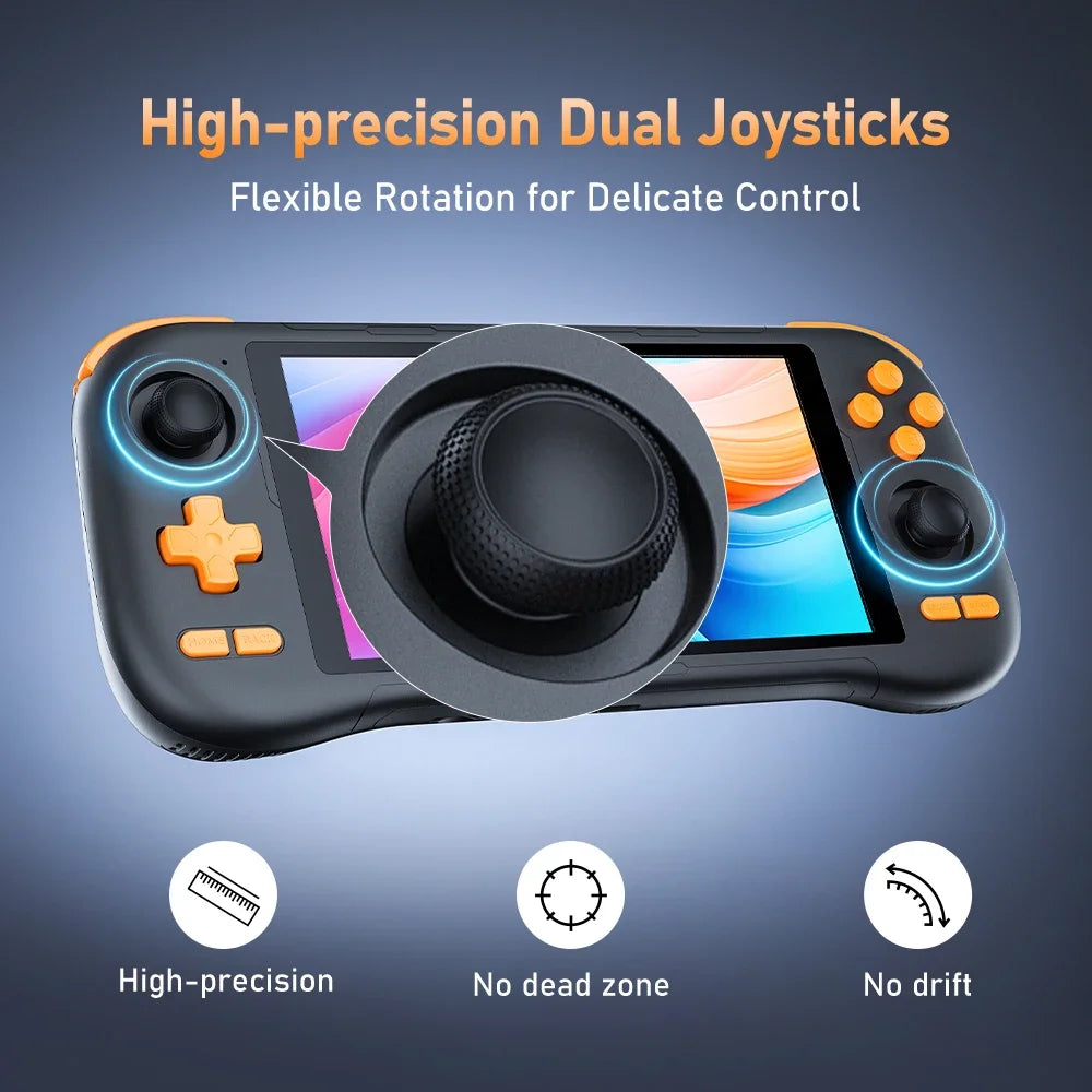 K56 Android 14 tragbare Gaming-Konsole mit 5,5-Zoll-Touchscreen und über 50 Retro-Videospiel-Emulatoren für DC/MAME/SS