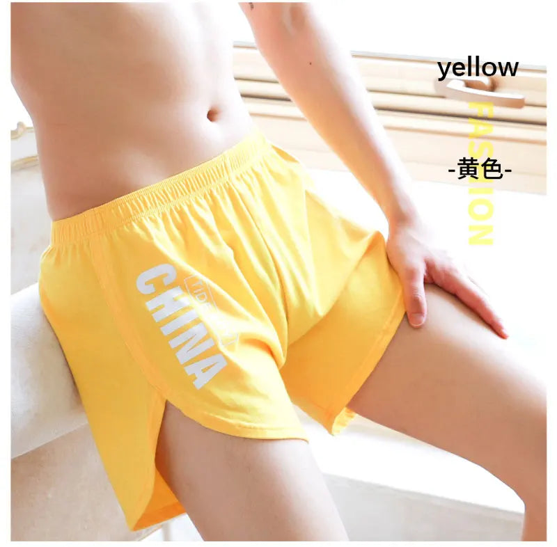 Fashion Locker Herrenunterwäsche 100% Baumwolle Weiche Mittelbund-Boxershorts Atmungsaktive Unterhosen Jungen Große Größen Boxershorts Schlafanzug
