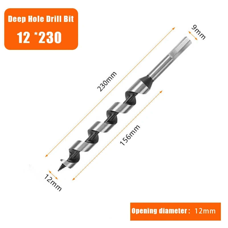 230 mm Metall Stahl Zentrierbohrer 6/8/10/12/14/16/18/20/22/25 mm HSS Spiralbohrer für Holztürschloss Reibung Holzbearbeitungswerkzeuge