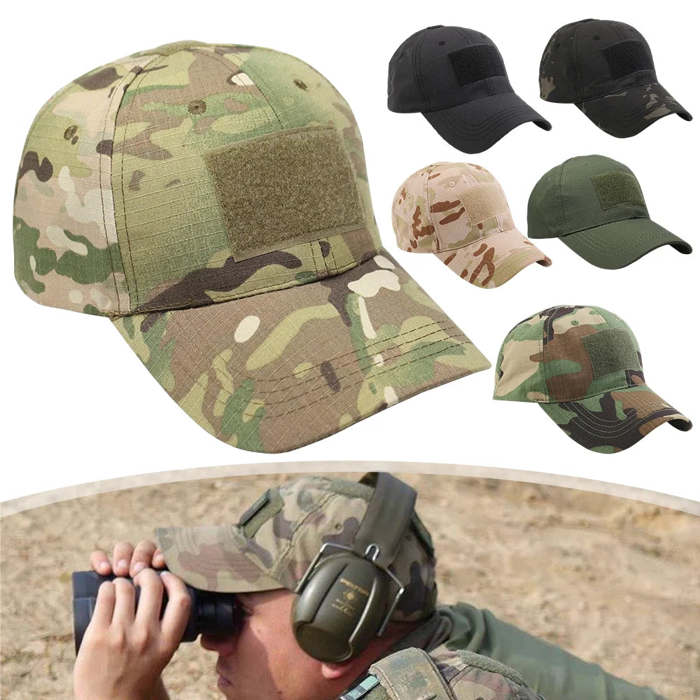 Tactical Camo Baseball Cap Adjustable Military Hat Special Forces Style Baseball Cap Outdoor Sun Protection Camouflage Hat Hauptbild